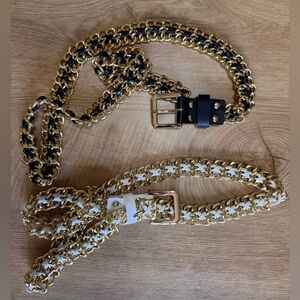 Gold braided belt set